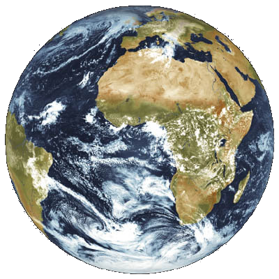 Image of Earth from Meteosat 2nd Generation: http://www.esa.int/spaceinimages/Images/2002/07/MSG_views_one_quarter_of_Earth