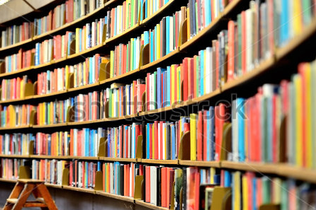 image of library shelves from https://pixabay.com/en/photos/library/